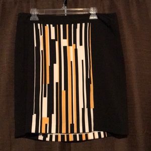 Black and yellow skirt